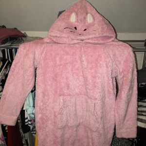 Fuzzy bunny nightgown hoodie